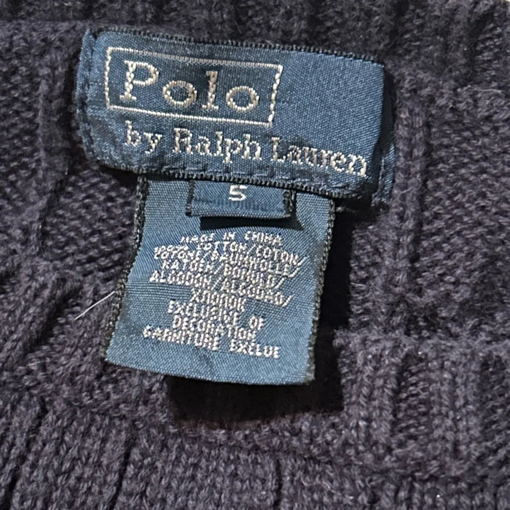 Ralph Lauren Navy Sweater with Logo